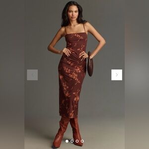 NWT Reformation Pink Sheath Midi Dress Night Out